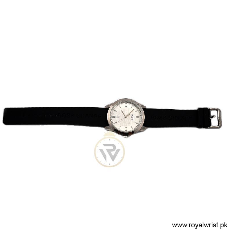 Hugo Boss Men's Principle Quartz Black Silicone Strap Silver Dial 41mm Watch 1514114/1 (Like New) - Image 4
