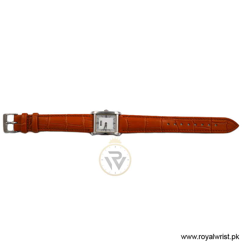 Hugo Boss Women’s Quartz Camel Brown Leather Strap White Dial 24mm Watch 1502198/1 (Like New) - Image 4