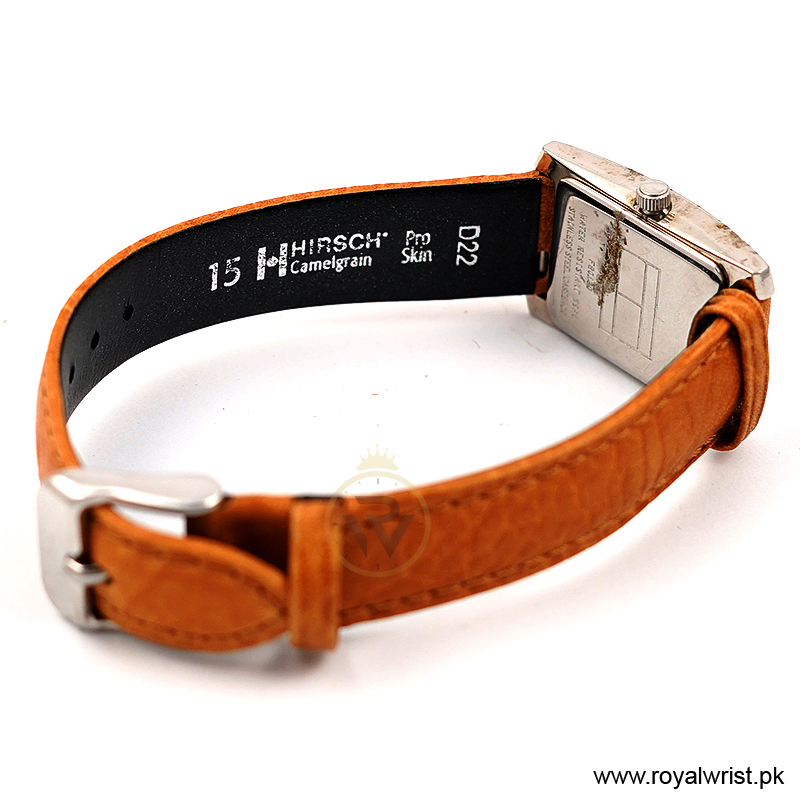 Tommy Hilfiger Women’s Quartz Camel Brown Leather Strap Mother of Pearl Dial 21mm Watch F80130/1 (Like New) - Image 4