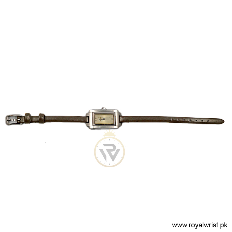 Hugo Boss Women’s Quartz Olive Green Leather Strap Beige Dial 18mm Watch 1502096/4 (Like New) - Image 4