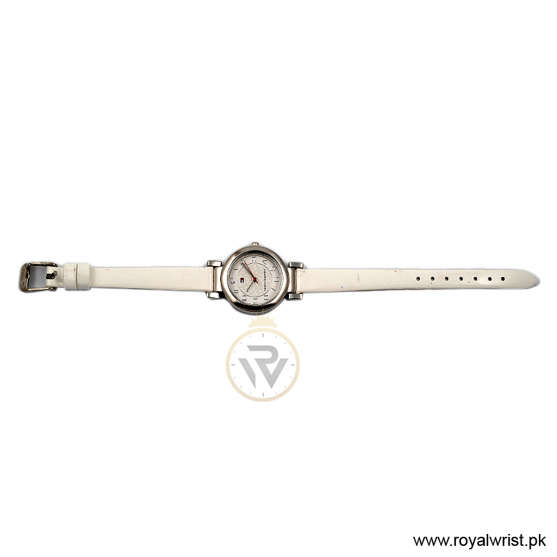 Tommy Hilfiger Women’s Quartz White Leather Strap White Dial 28mm Watch 1780720/1 (Like New) - Image 3