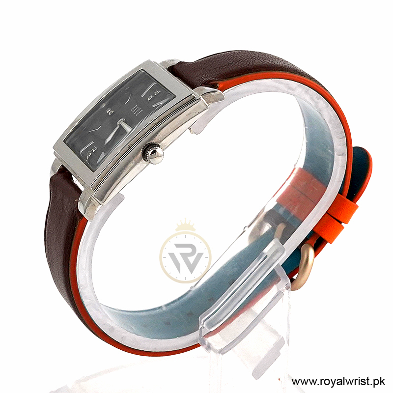 Elle Women’s Quartz Brown Leather Strap Black Dial 32mm Watch EL20027S02C/2 (Like New) - Image 2