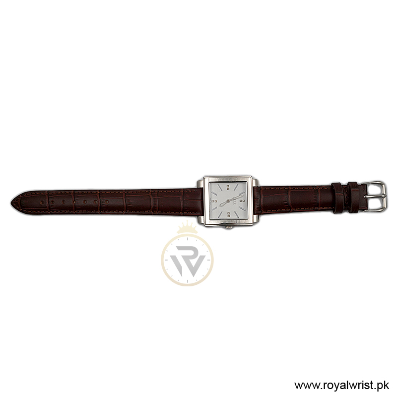 Elle Women’s Quartz Brown Leather Strap White Dial 32mm Watch EL20027S01C/2 (Like New) - Image 4