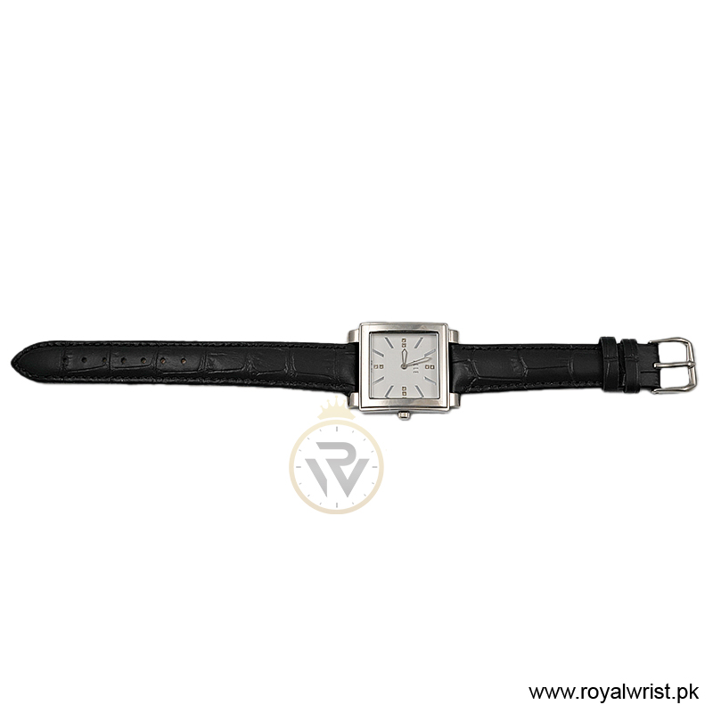 Elle Women’s Quartz Black Leather Strap White Dial 32mm Watch EL20027S01C (Like New) - Image 4