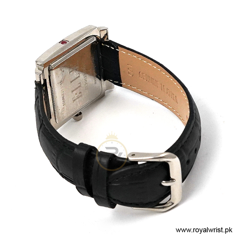 Elle Women’s Quartz Black Leather Strap Black Dial 32mm Watch EL20027S02C (Like New) - Image 3