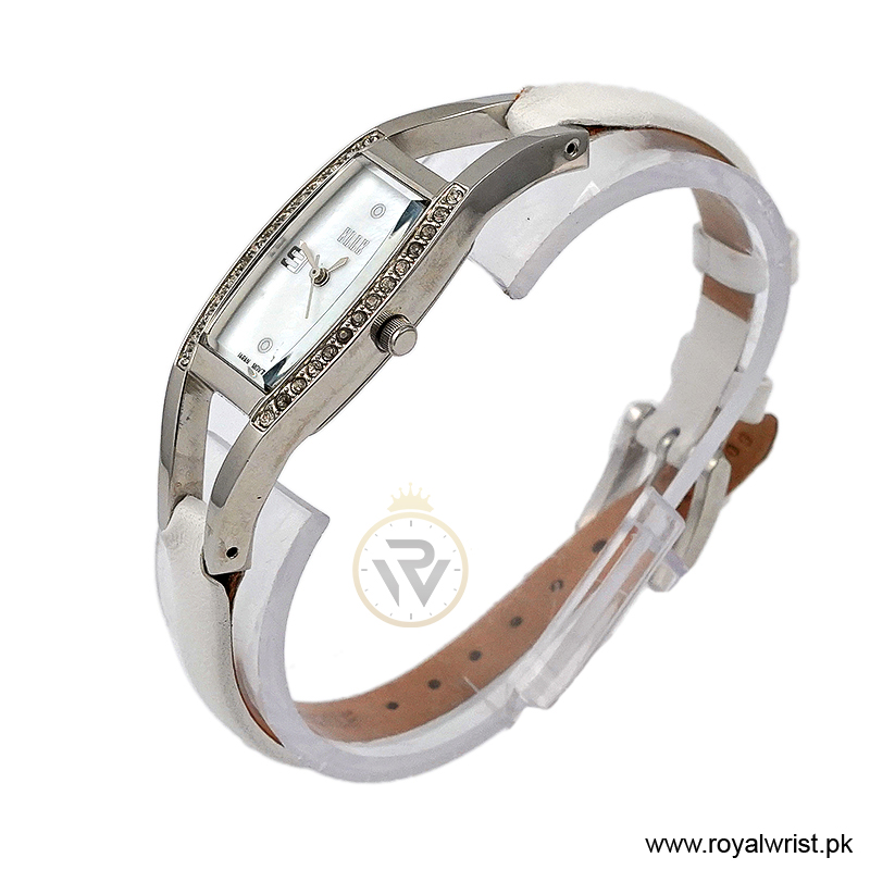 Elle Women's Quartz White Leather Strap White Mother Of Pearl Dial 20mm Watch EL20001S01C/3 (Like New) - Image 2
