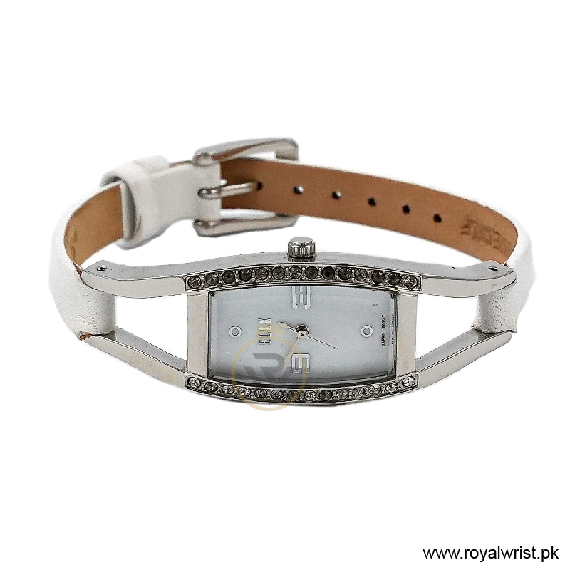 Elle Women's Quartz White Leather Strap White Mother Of Pearl Dial 20mm Watch EL20001S01C/3 (Like New) - Image 3