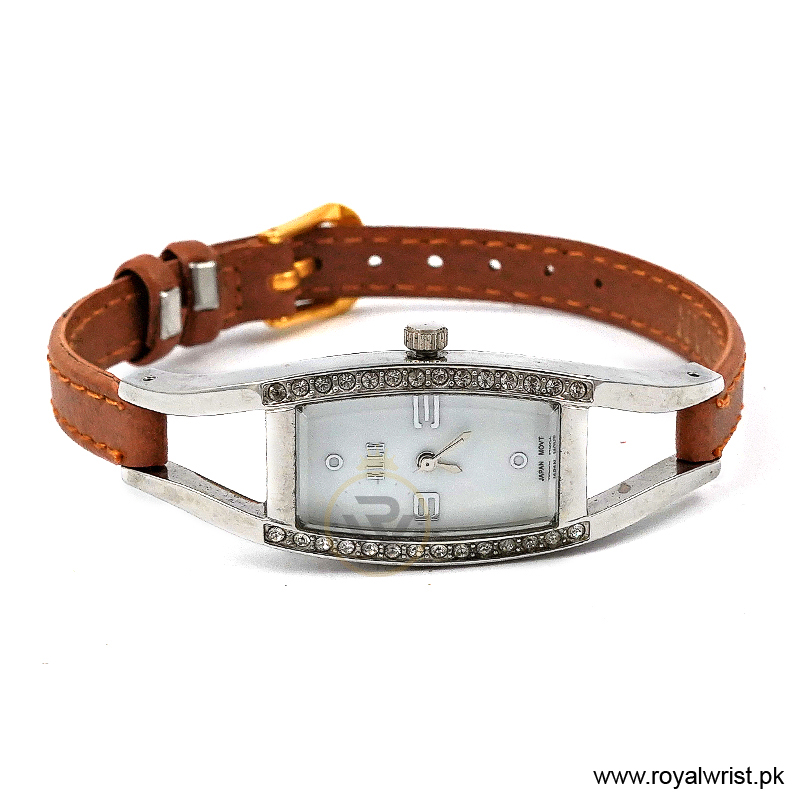 Elle Women's Quartz Camel Brown Leather Strap White Mother Of Pearl Dial 20mm Watch EL20001S01C/4 (Like New) - Image 4
