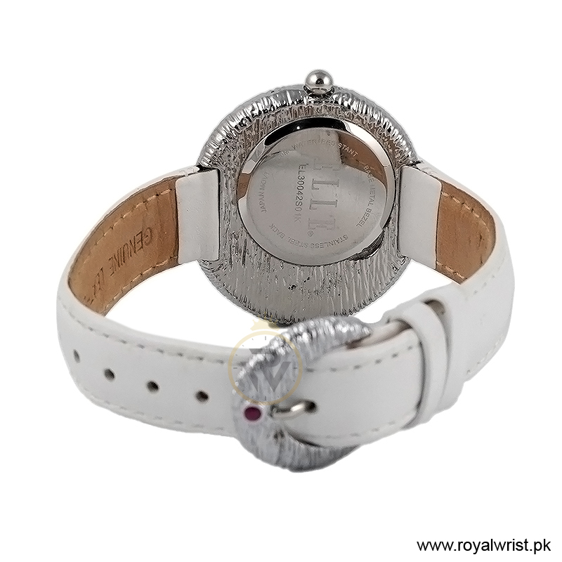 Elle Women’s Quartz White Leather Strap White Dial 36mm Watch EL30042S05K/1 (Like New) - Image 4