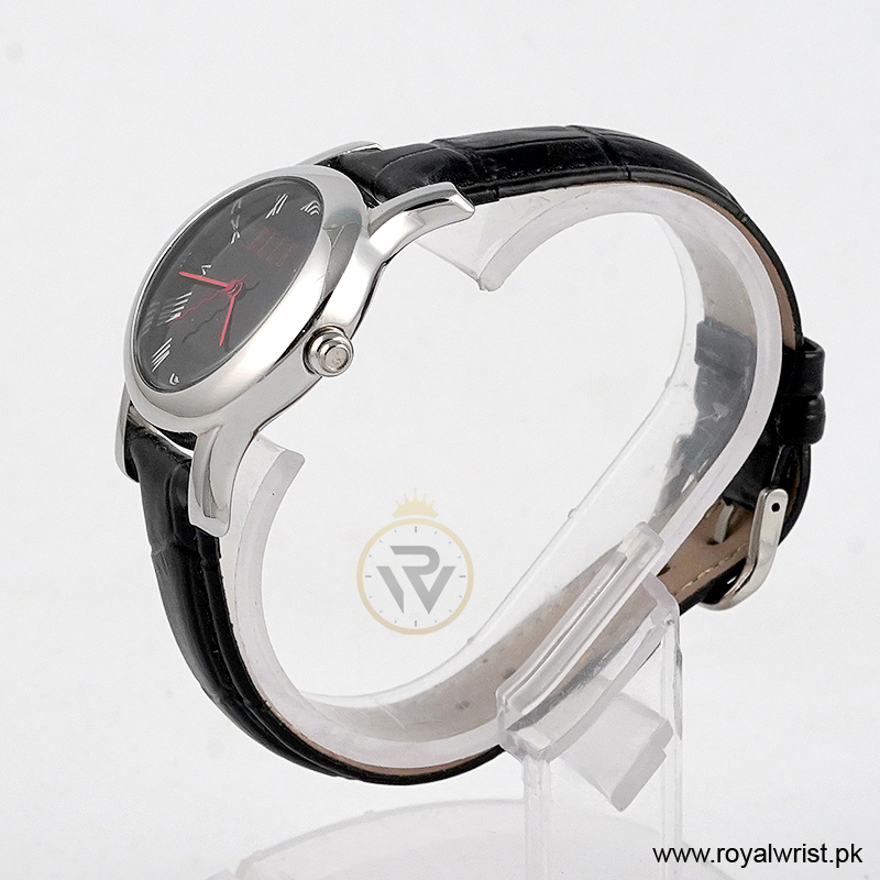 Elle Women’s Quartz Black Leather Strap Black Dial 38mm Watch EL20030S02N/1 (Like New) - Image 2