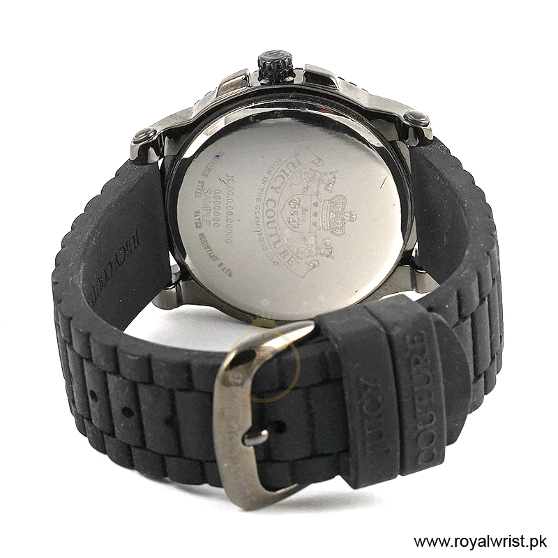 Juicy Couture Women’s Quartz Black Silicone Strap Black Dial 24mm Watch JC733340330 (Like New) - Image 3