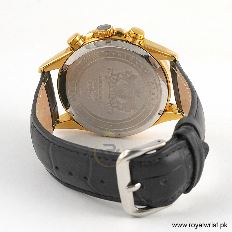 Festina Men’s Quartz Black Leather Strap Blue Dial 43mm Watch F20418 (Like New) - Image 3