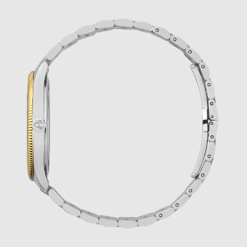 Gucci Men's Swiss Made Quartz Silver Stainless Steel Silver Dial 38mm Watch YA1264233 - Image 2