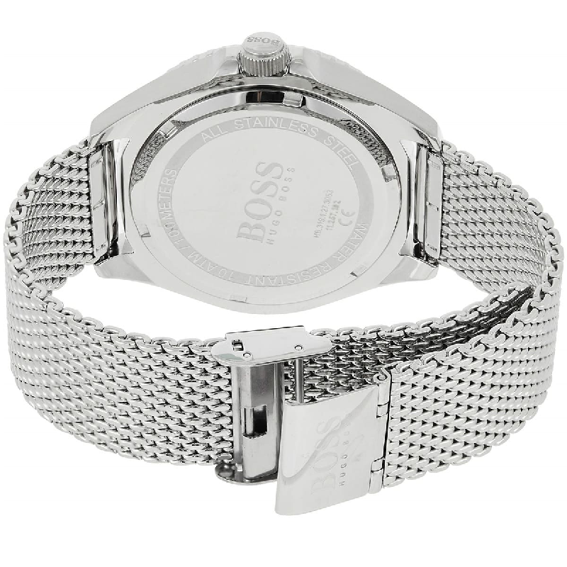 Hugo Boss Men's Quartz Silver Stainless Steel Blue Dial 42mm Watch 1513571 - Image 4