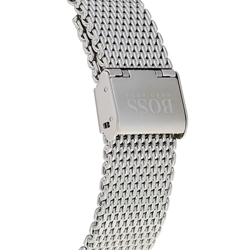 Hugo Boss Men's Quartz Silver Stainless Steel Blue Dial 42mm Watch 1513571 - Image 5