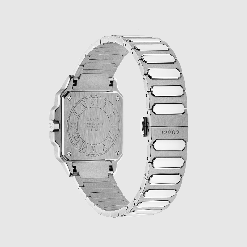 Gucci Women’s Swiss Made Quartz Silver Stainless Steel Silver Dial 30mm Watch YA166504 - Image 3