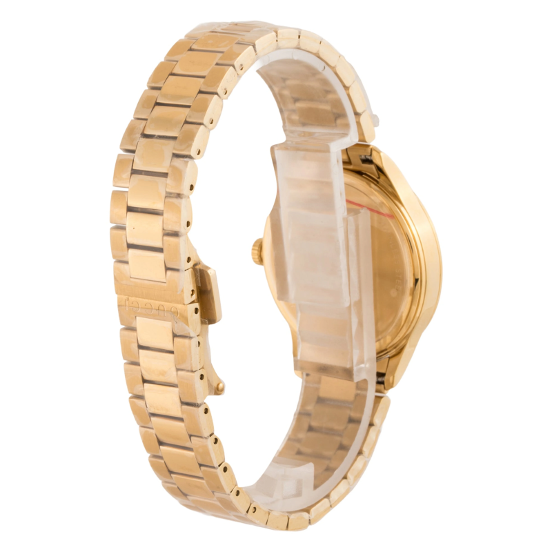 Gucci Women’s Quartz Swiss Made Gold Stainless Steel Black Dial 32mm Watch YA1265037 - Image 3