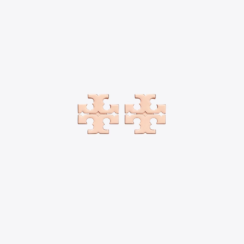 Tory Burch Women's Icon Stud Earrings Rose Gold 11165504-1