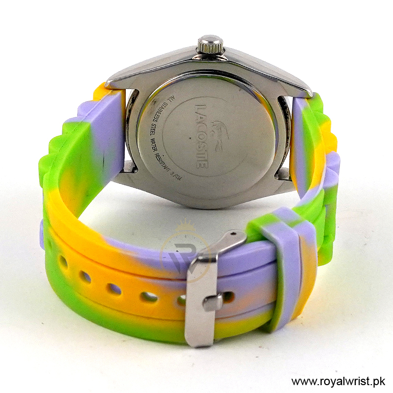 Lacoste Women’s Quartz Multi Colour Silicone Strap White Dial 37mm Watch 2000531/1 (Like New) - Image 3