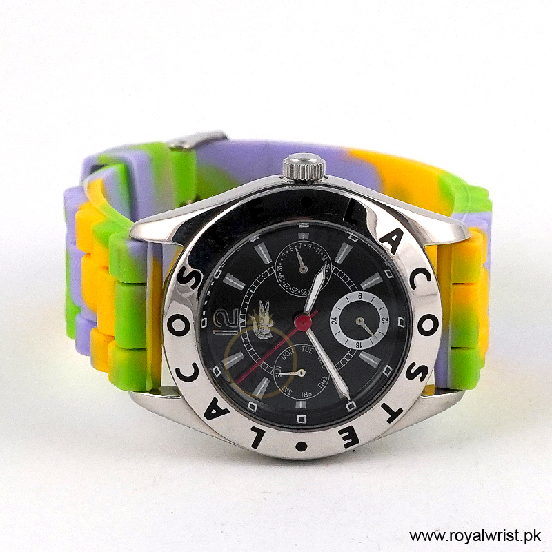 Lacoste Women’s Quartz Multi Colour Silicone Strap White Dial 37mm Watch 2000531/1 (Like New) - Image 4