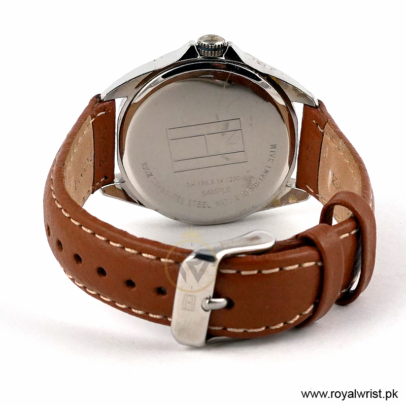 Tommy Hilfiger Women’s Quartz Brown Leather Strap Beige Dial 36mm Watch 1781264/1 (Like New) - Image 4
