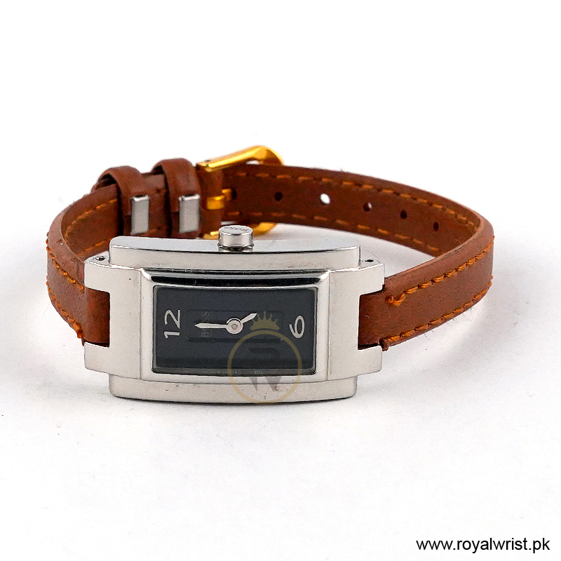 Hugo Boss Women’s Quartz Brown Leather Strap Black Dial 18mm Watch 1502094/1 (Like New) - Image 3