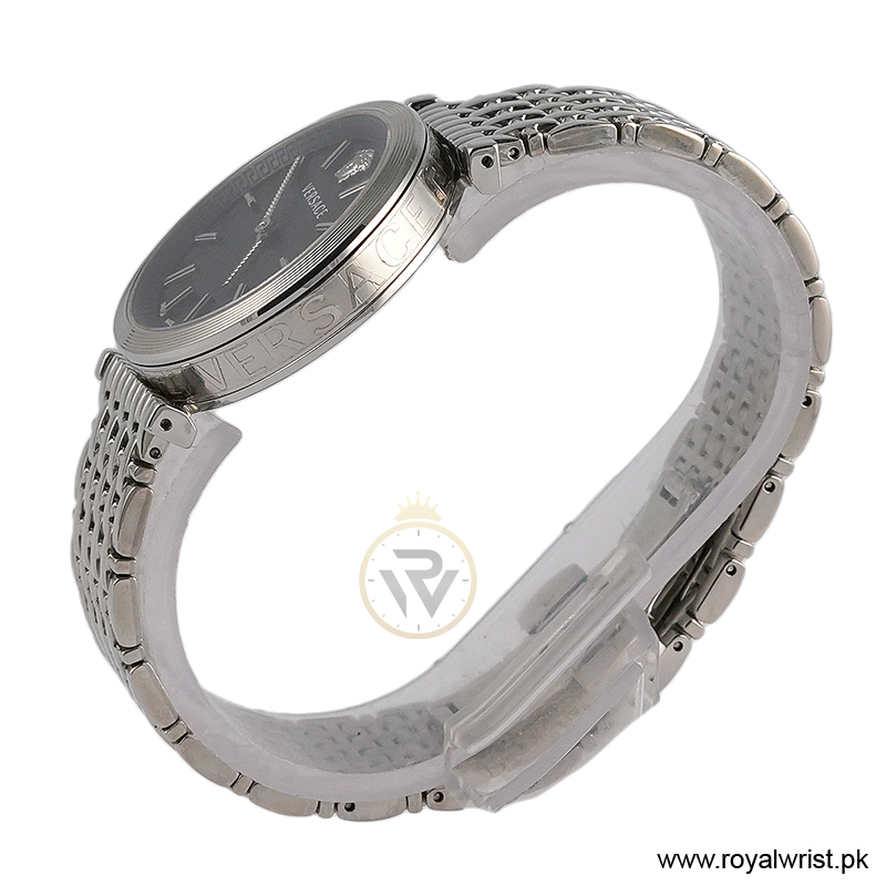 Versace Women's Quartz Silver Stainless Steel Black Dial 36mm Watch VELS00919/1 (Like New) - Image 4