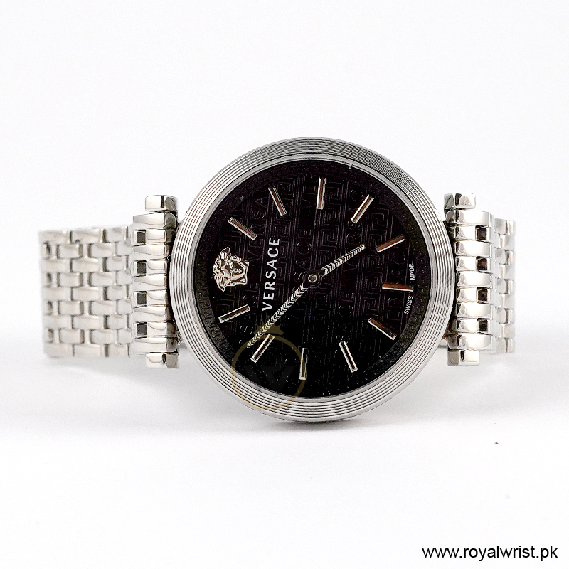 Versace Women's Quartz Silver Stainless Steel Black Dial 36mm Watch VELS00919/1 (Like New) - Image 3