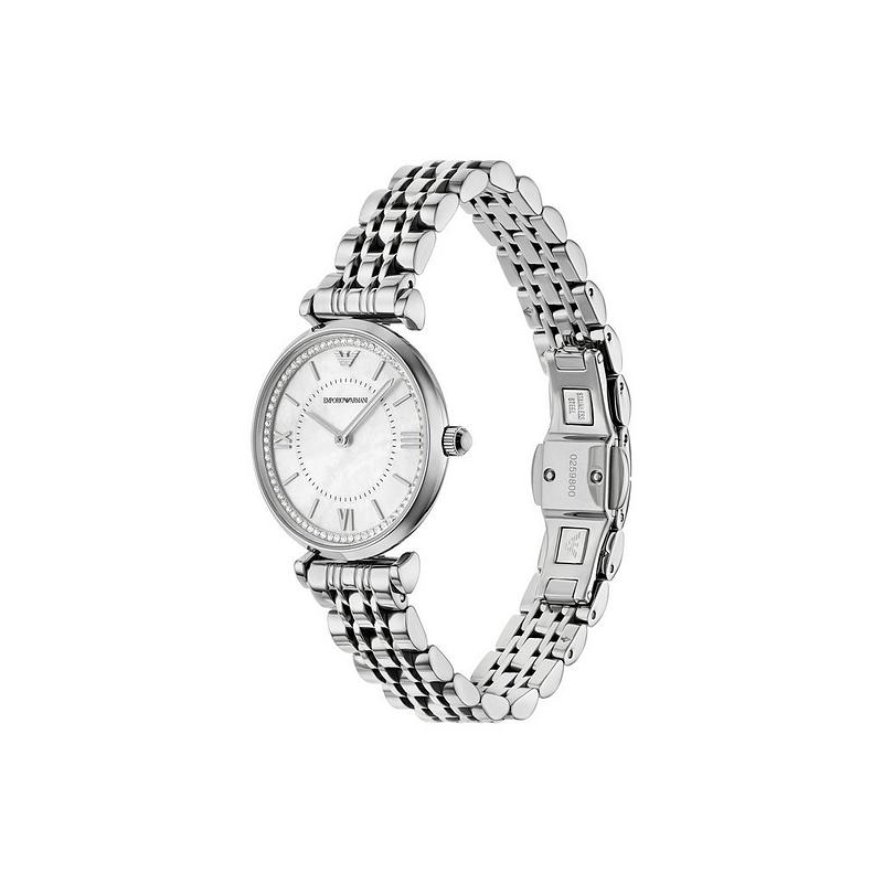 Emporio Armani Women's Quartz Silver Stainless Steel Mother Of Pearl Dial 32mm Watch AR11701 - Image 2