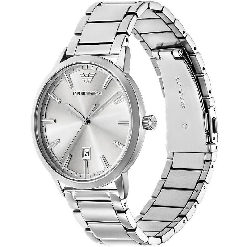 Emporio Armani Men’s Quartz Silver Stainless Steel Silver Dial 43mm Watch AR11730 - Image 2
