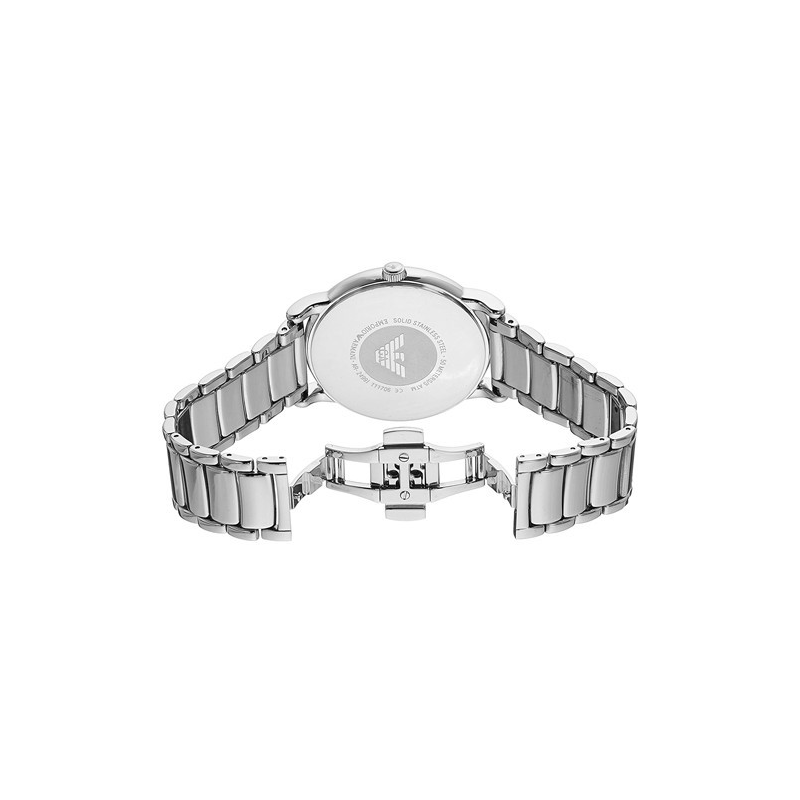 Emporio Armani Men’s Quartz Silver Stainless Steel Black Dial 43mm Watch AR2499 - Image 3
