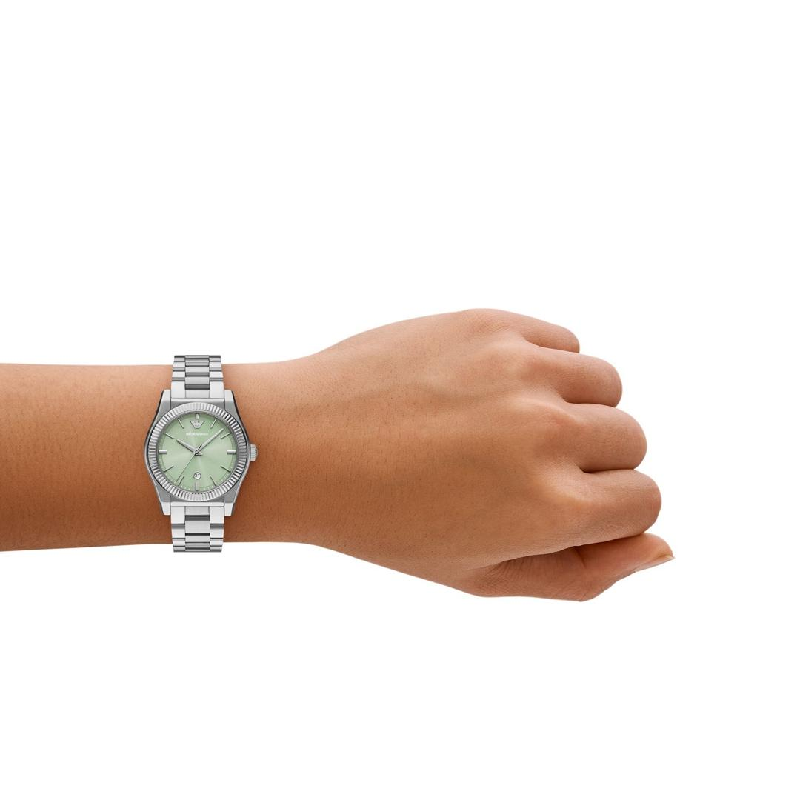 Emporio Armani Women’s Quartz Silver Stainless Steel Green Dial 32mm Watch AR11656 - Image 3