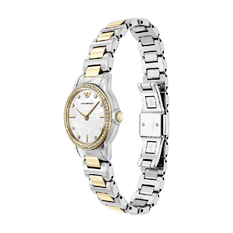 Emporio Armani Women’s Quartz Two-Tone Stainless Steel Mother of Pearl Dial 26mm Watch AR11670 - Image 2