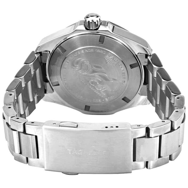 Tag Heuer Aquaracer Men’s Automatic Swiss Made Silver Stainless Steel Black Dial 43mm Watch WAY201E.BA0927 (Factory Leftover) - Image 3