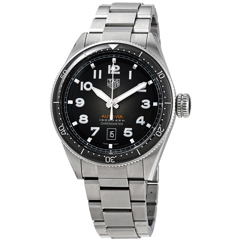 Tag Heuer Autavia Isograph Men’s Automatic Swiss Made Stainless Steel Black Dial 42mm Watch WBE5110.EB0173 (Factory Leftover)