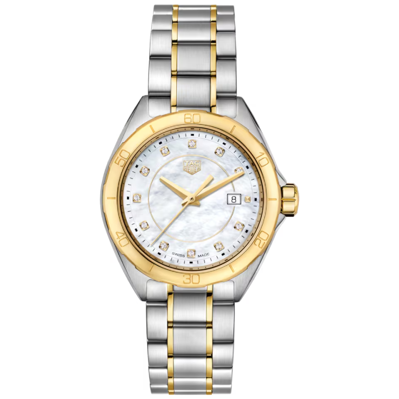 Tag Heuer Formula 1 Women's Quartz Swiss Made Two-Tone Stainless Steel Mother of Pearl Dial 32mm Watch WBJ1421.BB0648 (Factory Leftover)