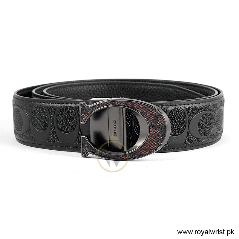 Coach Men’s Reversible Leather Belt with Buckle Gift Set CH-10012 - Image 3