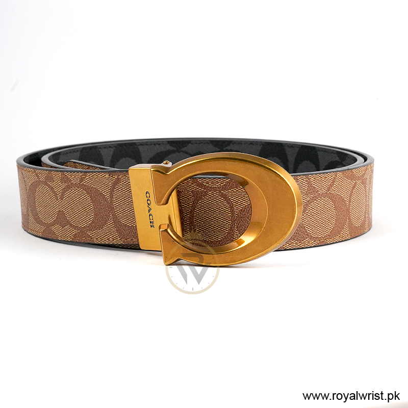 Coach Men’s Reversible Leather Belt with Buckle Gift Set CH-10013 - Image 3