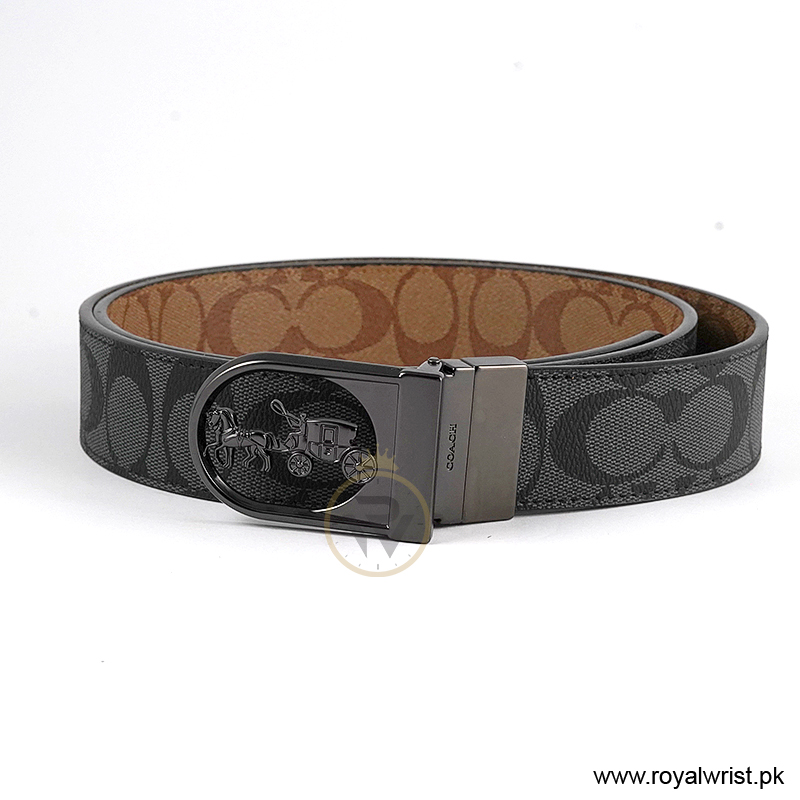 Coach Men’s Reversible Leather Belt with Buckle Gift Set CH-10026 - Image 3