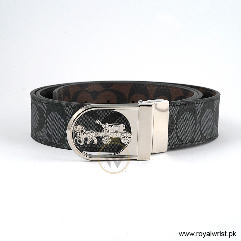 Coach Men’s Reversible Leather Belt with Buckle Gift Set CH-10038 - Image 3