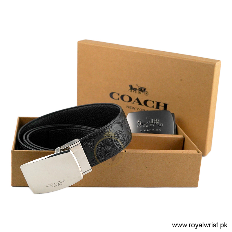 Coach Men’s Reversible Leather Belt with Buckle Gift Set CH-10041 - Image 2
