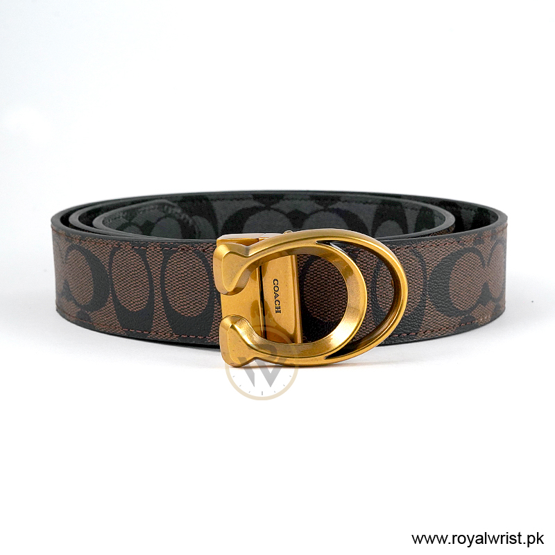 Coach Men’s Reversible Leather Belt with Buckle Gift Set CH-10043 - Image 3