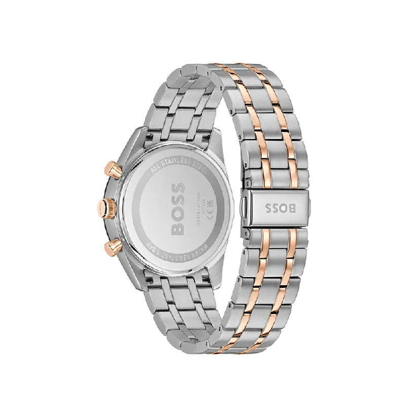 Hugo Boss Men’s Tourmaster Quartz Blue Dial Two-Tone Stainless Steel 41mm Watch 1514288 - Image 3