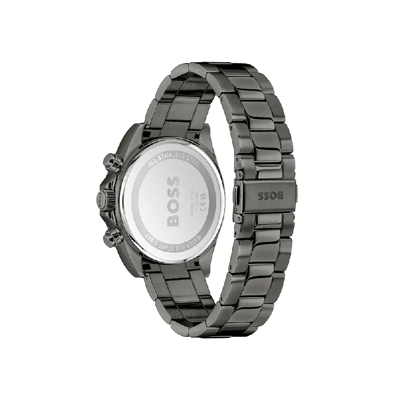 BOSS Men’s Hero 2.0 Quartz Chronograph Grey Dial Dark Grey Stainless Steel 43mm Watch 1514299 - Image 3