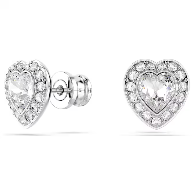 Swarovski Ariana Grande x Swarovski Heart Stud Earrings White Rhodium Plated 5720859