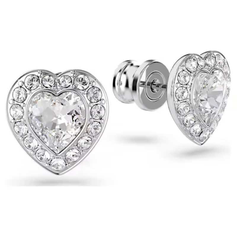 Swarovski Ariana Grande x Swarovski Heart Stud Earrings White Rhodium Plated 5720859 - Image 3