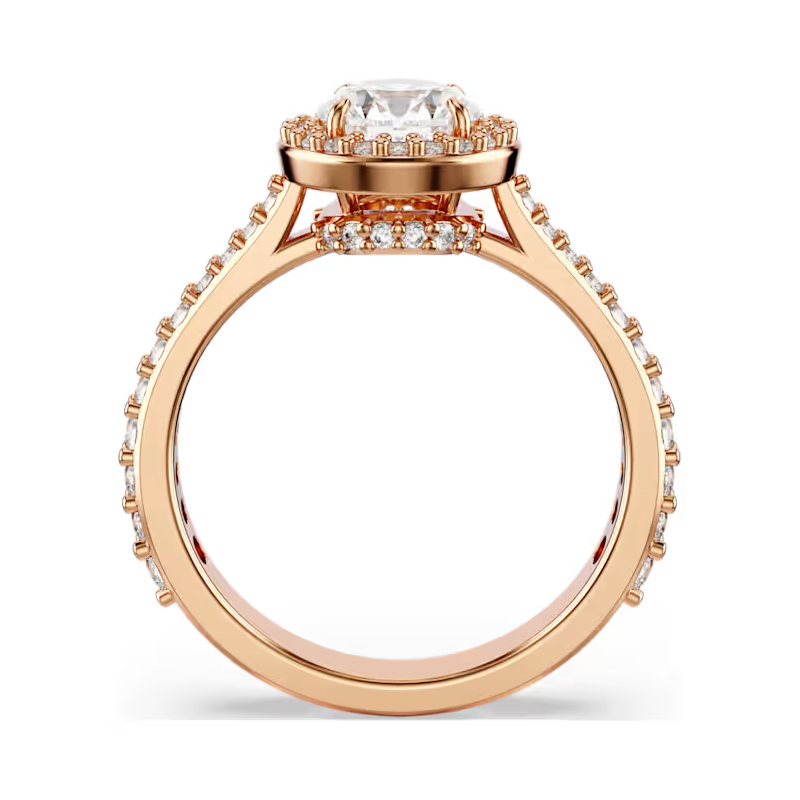Swarovski Una Angelic Crystal Cocktail Ring White & Rose Gold-Tone Plated 5639404 - Image 3