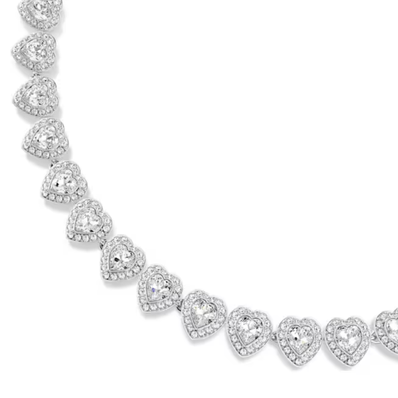 Swarovski Ariana Grande x Swarovski Heart Necklace Mixed Cuts White Rhodium Plated 5720857 - Image 2