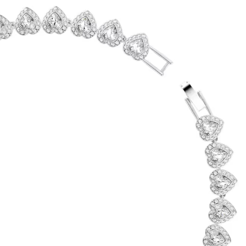 Swarovski Ariana Grande x Swarovski Heart Necklace Mixed Cuts White Rhodium Plated 5720857 - Image 3