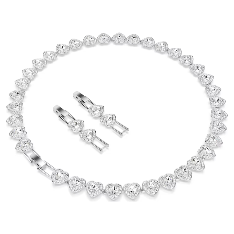 Swarovski Ariana Grande x Swarovski Heart Necklace Mixed Cuts White Rhodium Plated 5720857 - Image 4